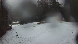 Prostřední část sjezdovky a snowpark