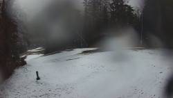 Prostřední část sjezdovky a snowpark