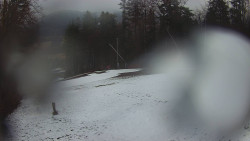 Prostřední část sjezdovky a snowpark