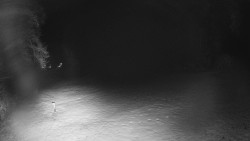 Prostřední část sjezdovky a snowpark