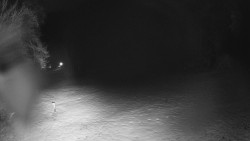 Prostřední část sjezdovky a snowpark