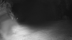 Prostřední část sjezdovky a snowpark