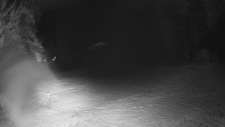 Prostřední část sjezdovky a snowpark