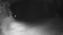 Prostřední část sjezdovky a snowpark