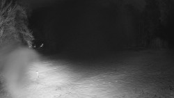 Prostřední část sjezdovky a snowpark