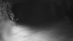 Prostřední část sjezdovky a snowpark