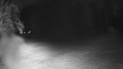 Prostřední část sjezdovky a snowpark