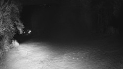 Prostřední část sjezdovky a snowpark