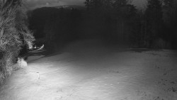 Prostřední část sjezdovky a snowpark