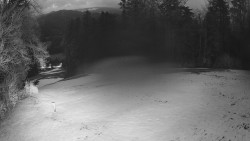 Prostřední část sjezdovky a snowpark