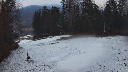 Prostřední část sjezdovky a snowpark