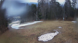 Prostřední část sjezdovky a snowpark