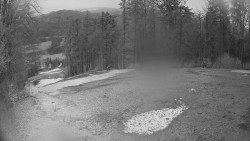 Prostřední část sjezdovky a snowpark