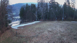 Prostřední část sjezdovky a snowpark