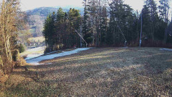 Prostřední část sjezdovky a snowpark