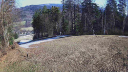 Prostřední část sjezdovky a snowpark