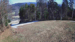 Prostřední část sjezdovky a snowpark