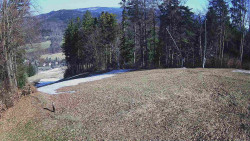 Prostřední část sjezdovky a snowpark