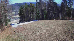 Prostřední část sjezdovky a snowpark