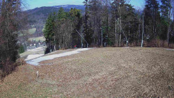 Prostřední část sjezdovky a snowpark