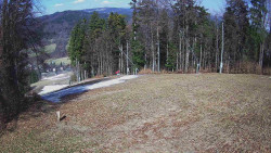 Prostřední část sjezdovky a snowpark