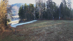 Prostřední část sjezdovky a snowpark