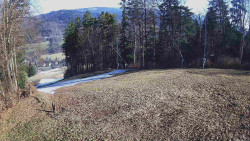 Prostřední část sjezdovky a snowpark