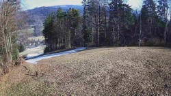 Prostřední část sjezdovky a snowpark