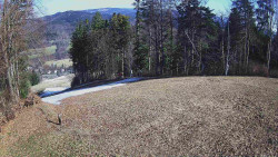 Prostřední část sjezdovky a snowpark