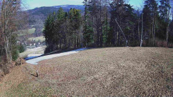 Prostřední část sjezdovky a snowpark
