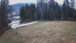 Prostřední část sjezdovky a snowpark