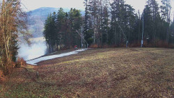 Prostřední část sjezdovky a snowpark