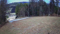 Prostřední část sjezdovky a snowpark