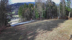 Prostřední část sjezdovky a snowpark