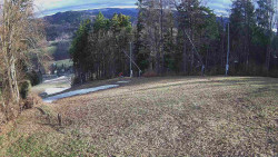 Prostřední část sjezdovky a snowpark