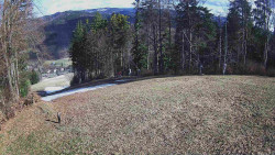 Prostřední část sjezdovky a snowpark