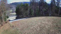 Prostřední část sjezdovky a snowpark