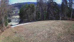 Prostřední část sjezdovky a snowpark