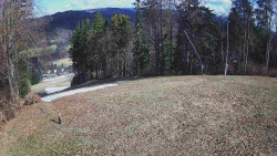 Prostřední část sjezdovky a snowpark