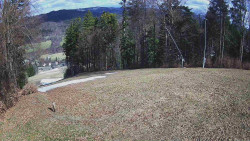 Prostřední část sjezdovky a snowpark