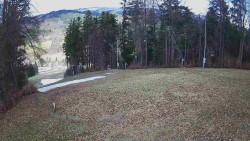Prostřední část sjezdovky a snowpark