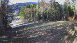 Prostřední část sjezdovky a snowpark