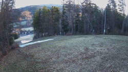 Prostřední část sjezdovky a snowpark