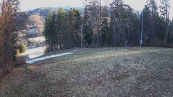 Prostřední část sjezdovky a snowpark