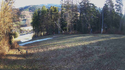 Prostřední část sjezdovky a snowpark