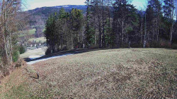 Prostřední část sjezdovky a snowpark