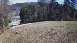 Prostřední část sjezdovky a snowpark