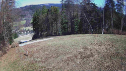 Prostřední část sjezdovky a snowpark