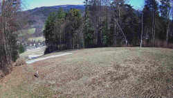 Prostřední část sjezdovky a snowpark