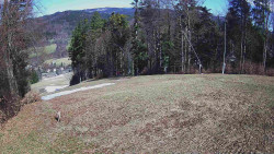 Prostřední část sjezdovky a snowpark